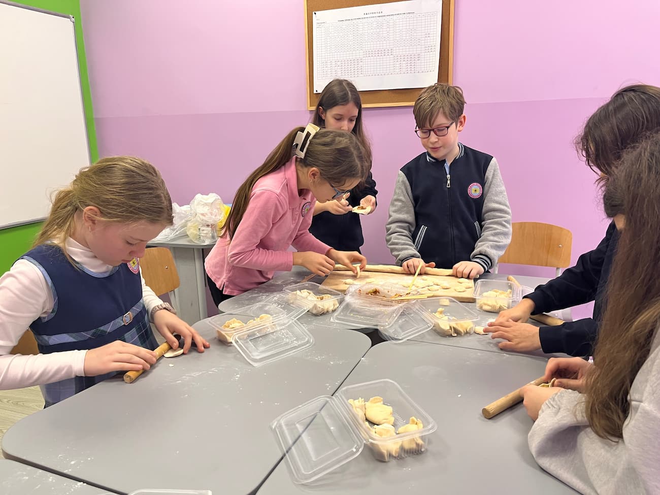 Photo 2 Rolling the dumpling wrappers