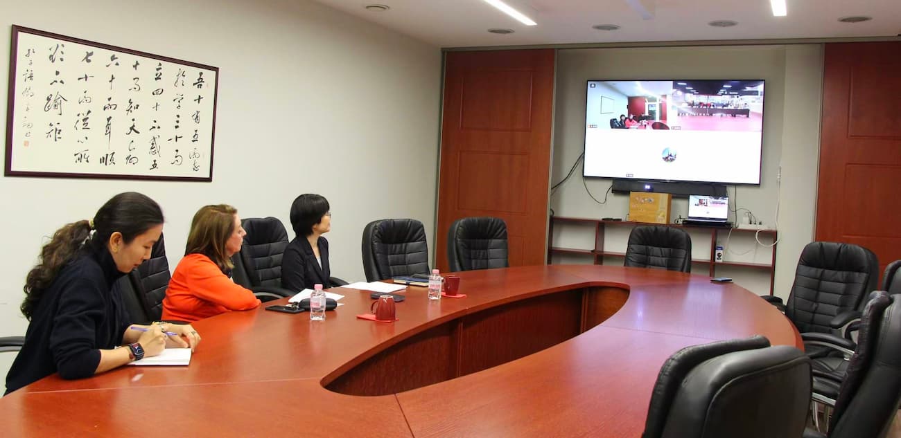 Photo 1: Both sides held an online cooperation meeting